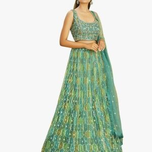 NEVER WORN A Line Wedding Bridesmaid Guest Lehenga with Matching Choli & Dupatta